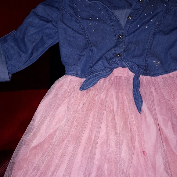 GIRLS GUESS JEAN DRESS - Picture 3 of 4